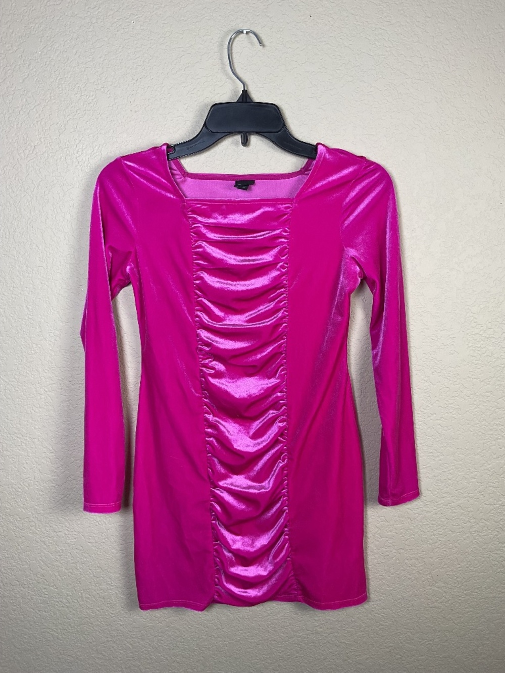 Art Class Target Girls L (10/12) Pink Velvet Long Sleeve Dress Holiday Party